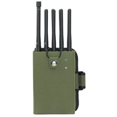 kwaliteit  Handheld 8 Bands Cellular Signal Jammer UHF VHF Lojack Blocker 3-5M Range fabriek